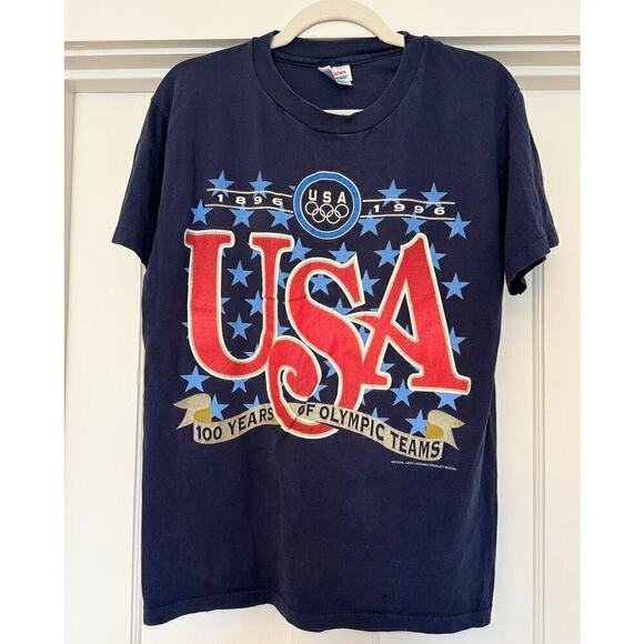 Hanes Other - Vintage Hanes Olympics 100th Anniversary T-Shirt Adult Size M (single stitch)
